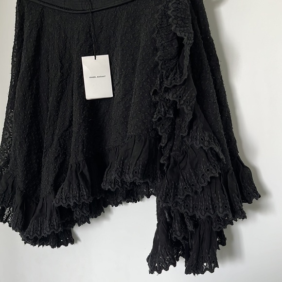 Isabel Marant Asymmetrical Black Mini Skirt - Picture 2 of 8